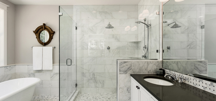 bathroom shower door installation in Westminster